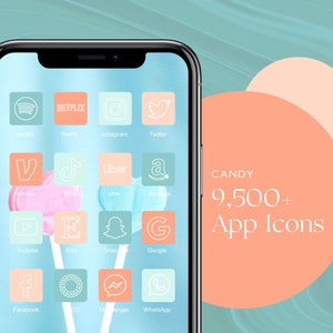 9500+ iOS 18 App Icons, Candy Aesthetic, Pastel iOS Icons, Widget iPhone, Spring Icon Pack, iPhone Summer App Icons, Blue Icons, Pink Icons