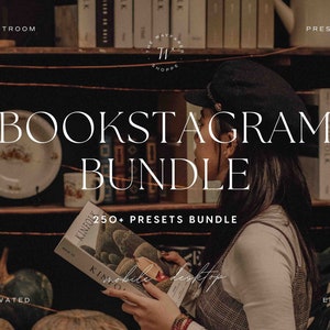 250+ Lightroom Preset Bundle | Moody Bookstagram Presets, Booktok Presets, Earthy Boho Presets for Bookstagram Bloggers, Rustic Presets