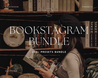 250+ Bookstagram Lightroom Preset Bundle | Moody, Earthy, Rustic, Boho, Booktok, Aesthetic Presets for Instagram Bloggers