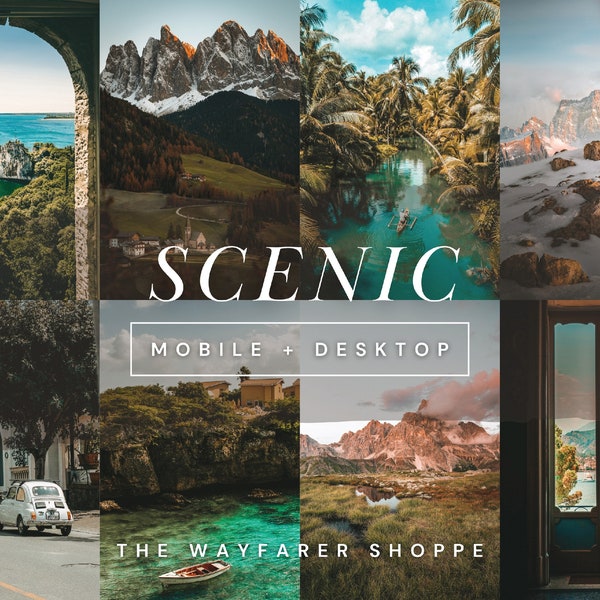 15 Outdoor Travel Mobile Lightroom Presets, Moody Mountain Presets For Photographers, Cinematic Filter, Rich Boho Presets for Instagram
