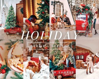 15 Holiday Lightroom Presets, Christmas Presets, Bright Presets, Festive Presets, Winter Presets, Aesthetic Photo Editing, Snow Presets