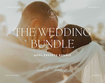 400+ Lightroom Preset Bundle | Aesthetic Wedding Presets, Natural Instagram Photo Preset, Warm Golden Hour Professional Photographer Presets