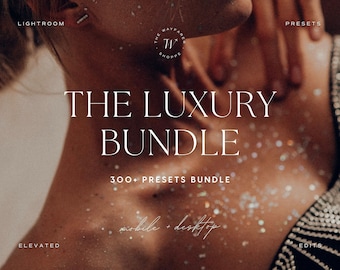 300+ Luxury Lightroom Preset Bundle for Influencers, Neutral Aesthetic, Moody Boho, Elegant Photo Filters, Instagram Blogger Presets