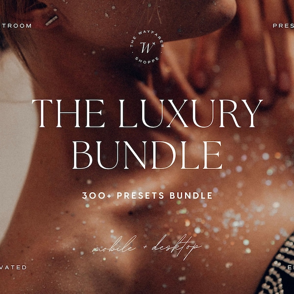 300+ Lightroom Preset Bundle, Eleganter Fotofilter Instagram Blogger, Neutrale ästhetische Voreinstellungen für Influencer, launische Luxus Boho Voreinstellungen