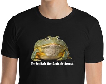 Frog Normal Genitals Meme T-Shirt - Ironic Weirdcore Y2K