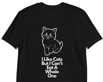 Funny Eating Cats T-Shirt: Ironic Meme Unisex Tee