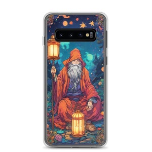 Capa transparente inspirada na carta de tarô do eremita para Samsung®