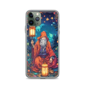 Funda transparente inspirada en lo oculto de la carta del tarot ermitaño para iPhone®