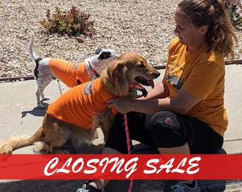 Matching Dog and Owner Running Shirts | Orange Pet Tops, Men's, Women's Sizes