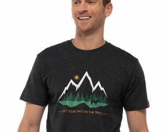 Men's Organic Cotton Hiking Shirt, Dog Dad Sustainable Fashion