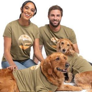 Matching Dog & Owner Organic Cotton Running Shirts | Olive Drab, Shirts Sold Separately