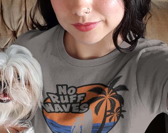 Dog Mom Surfer Shirt | Beach Graphic Tee, Screen Printed