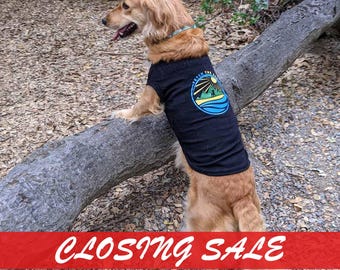 Adventure Dog Shirt in Black | Slipover Sleeveless Tank Top | Fetch The Sun