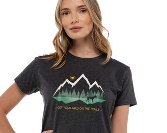 Women's Hiking Shirt | Organic Cotton Blend | Dog Mom Themed