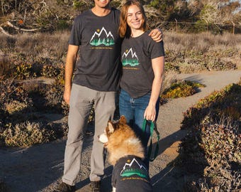 Matching Dog and Owner Hiking Shirt Set: Eco-Friendly Organic Cotton, Shirts Sold Separately