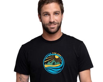 Organic Cotton Dog Dad Shirt | Fetch The Sun Logo Graphic Tee