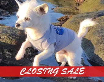 Dog Shirt Surfing Graphic Tank Top | Cotton Blend Pet Clothes, All Sizes