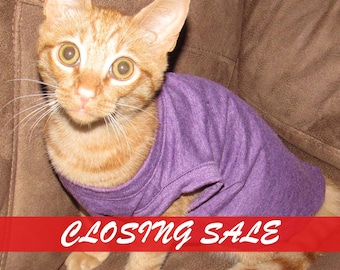 Extra Small Dog Cat Tank Top | Heathered Purple Cotton Blend (Size 1)
