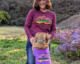 Matching Dog Owner Hiking Shirts | Long Sleeve Adult & Pup Tank Top