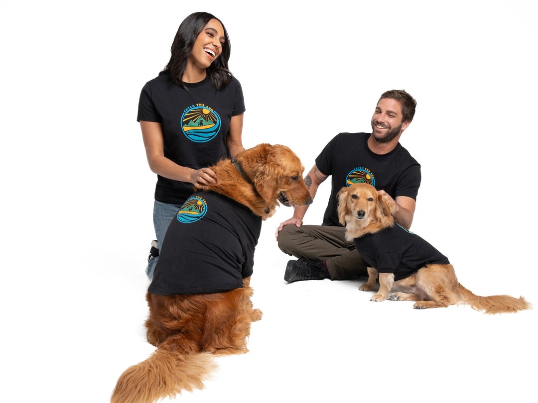 Matching Dog and Owner Shirts Fetch the Sun Logo Eco Etsy