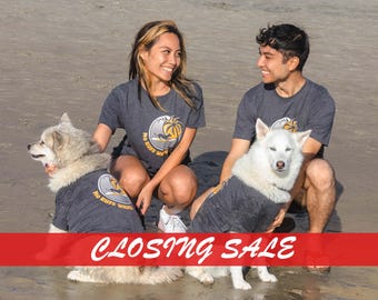 Matching Dog Owner Surf Shirts | Organic Cotton Blend In Heather Gray