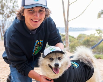 Matching Dog Owner Trucker Hats | Blue, Pink, & Black Caps