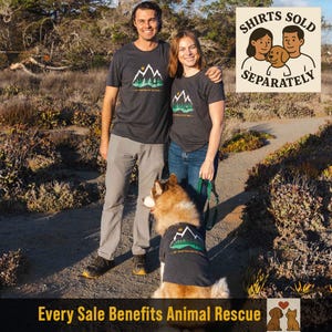 Matching Dog and Owner Hiking Shirt Set: Eco-Friendly Organic Cotton