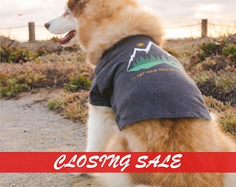 Eco-Friendly Dog Shirt: Hiking Adventure Design, Organic Cotton Blend