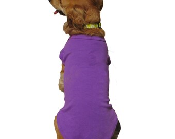 Blank Plum Purple Dog Shirt for Medium to Larger Breeds | Cotton Poly Blend