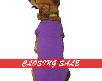 Blank Plum Purple Dog Shirt for Medium to Larger Breeds | Cotton Poly Blend