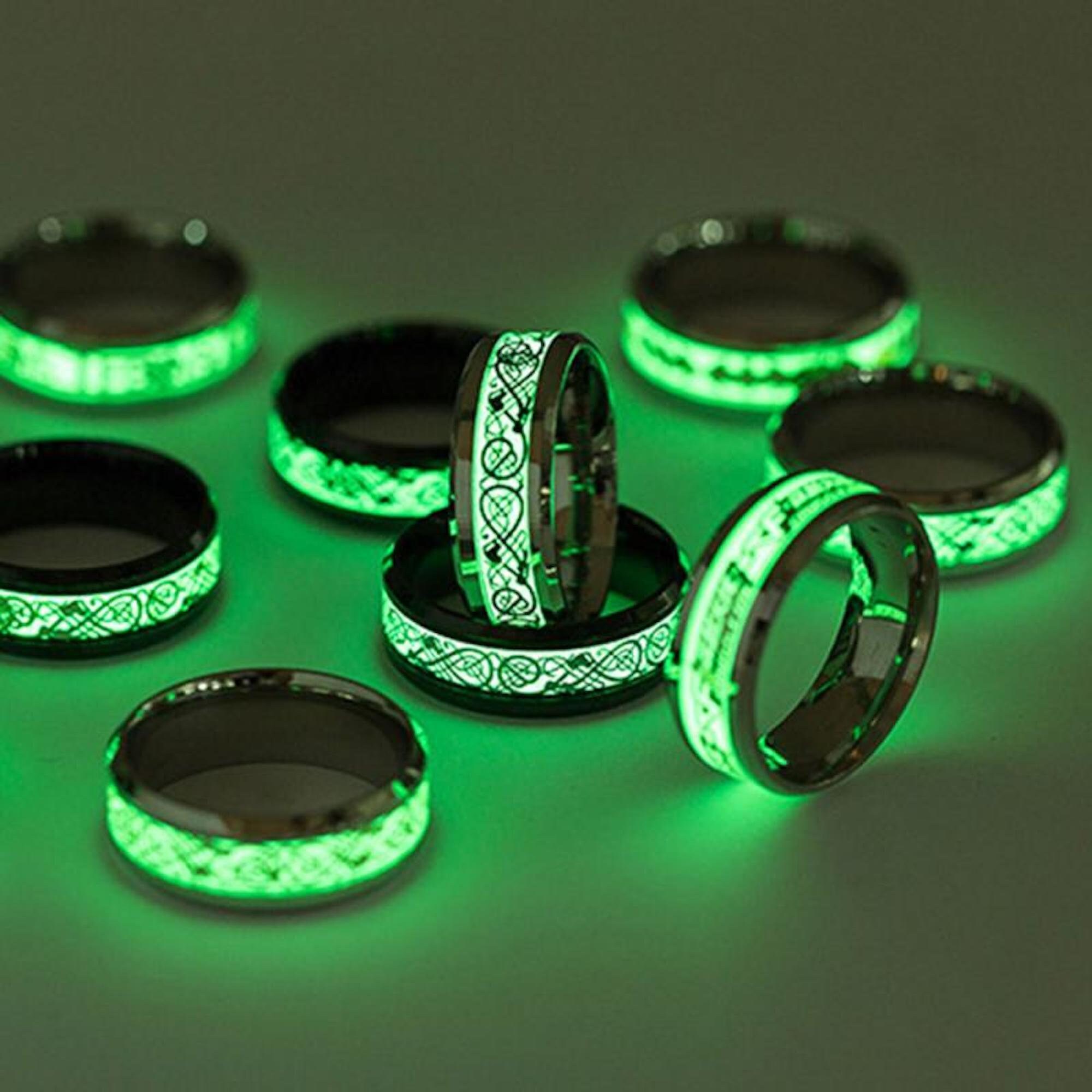 Glowing in the Dark Ring for Men Women Band Luminous Ring | Etsy