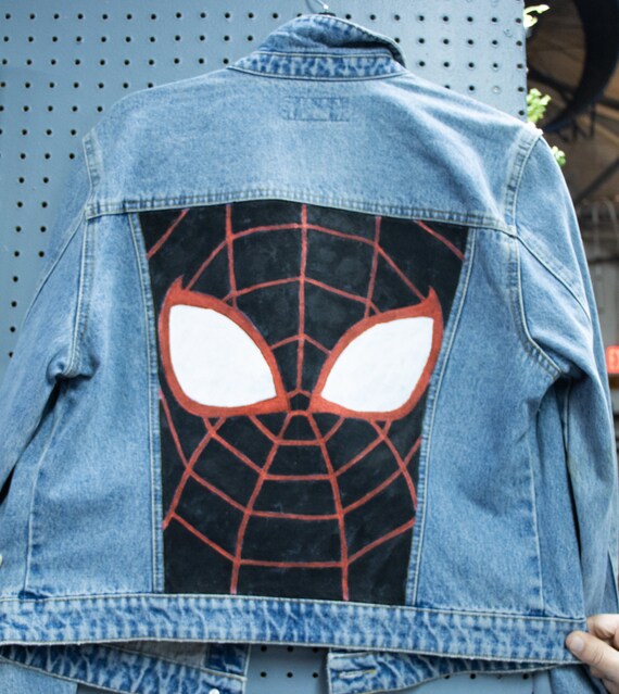 The Spider Verse Miles Morales Jean Jacket Painted Denim Jacket