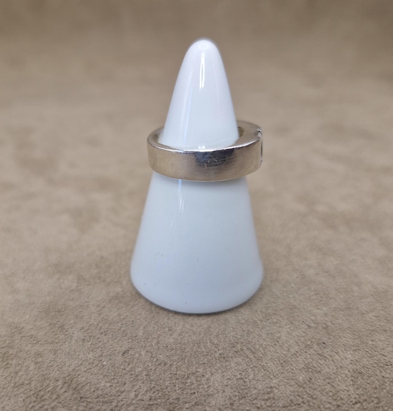 Sterling CZ Ring Solitaire Solid Polished Silver … - image 3