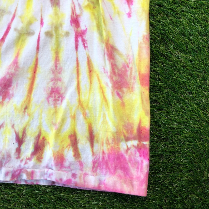 Vintage Large Hanes Tee Hand Dyed Vtg Wright Family Reunion 1992 Clean Up Your Act Aqua Glass Tie Dye Shirt Purple Pink Yellow