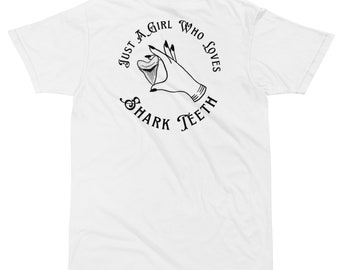 Shark Tooth Shirt, Fossil Hunter Shark Teeth  Short Sleeve Shirt, Gift for Dad, Gift For Mom