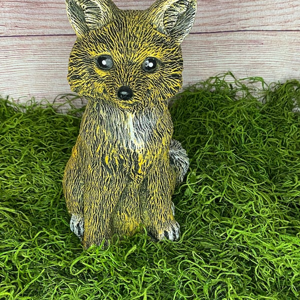 Fox Concrete Garden Statue Etsy