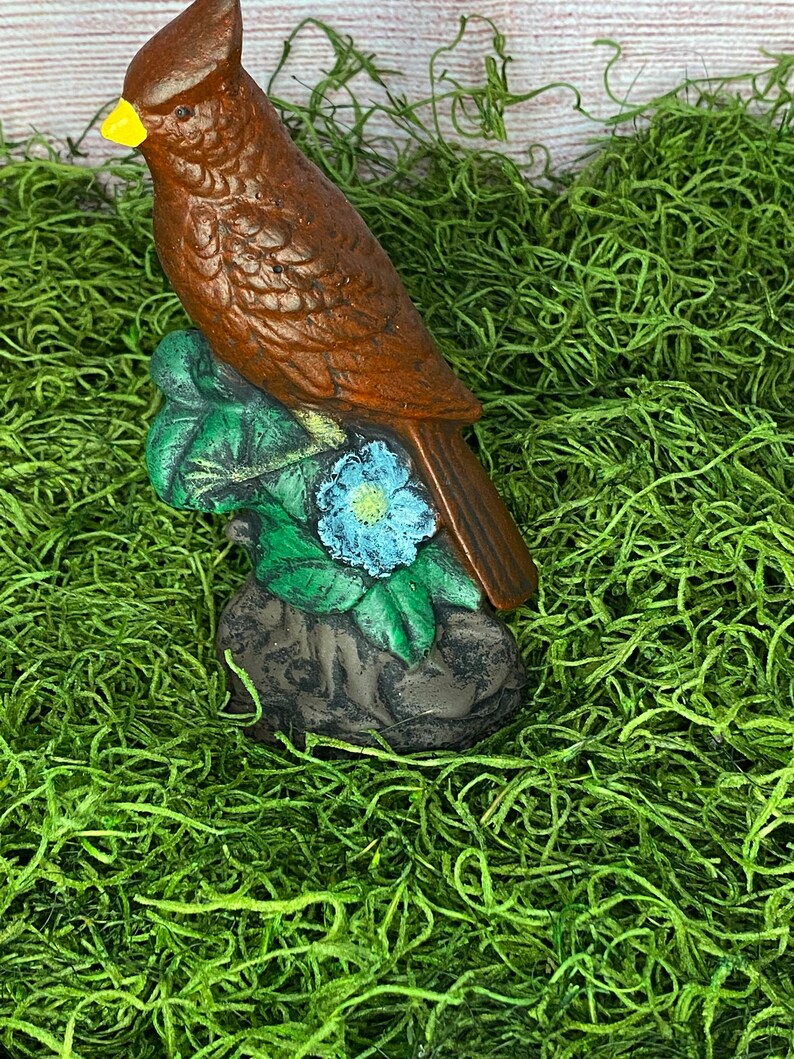 Concrete Cardinal Garden Statue Etsy