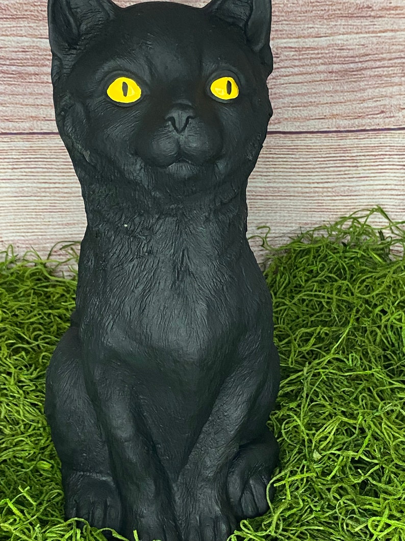 Concrete Cat Garden Statue Etsy