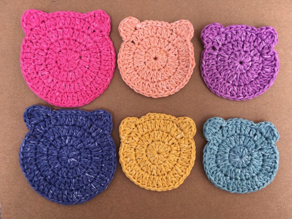Crochet Bear Coaster Sets Etsy