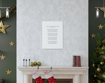 Stopping by Woods on a Snowy Evening by Robert Frost Canvas Gallery Wrap