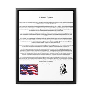 I have a Dream , Martin Luther King Jr Gallery Canvas Wraps, Vertical Frame