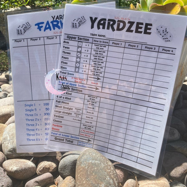 Yardzee/Farkle Scorecard/Règles et dés
