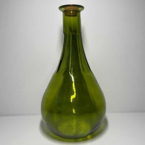 Avocado Green Decanter w/ Cork Top