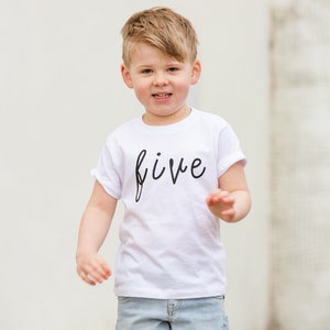 Custom Birthday Written Numbers Tee for babies and toddlers