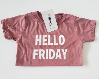 HELLO FRIDAY tee for babies and toddlers