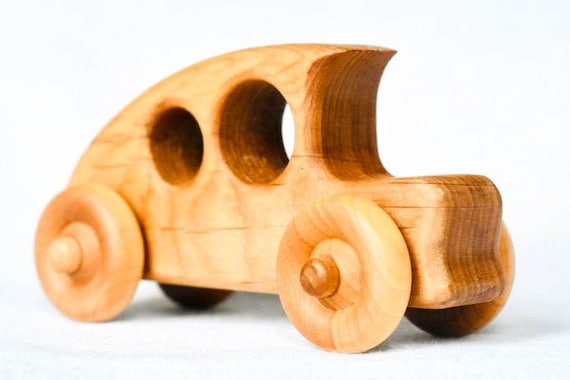 Sedan Natural Wooden Toy for Toddler Baby