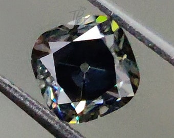 1 Carat to 10 Carat Gray-Grey Old Mine Cushion Cut Moissanite Loose OMC Cushion Moissanite for Customized Jewelry Elongated Old Mine Cushion