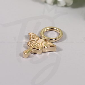 Dangly handgemachte Charms, Zierlich Charm für Hoop, benutzerdefinierte kleine Tropfen Charms für Geschenk, 14K Gold Ohrring Charme, Schmetterling Charme, Clicker Befestigung
