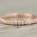 Half Eternity Wedding Band in 14K Solid Rose Gold band ,thin wedding band, Rose gold Wedding Ring, Stacking Wedding Band, Stackable Band