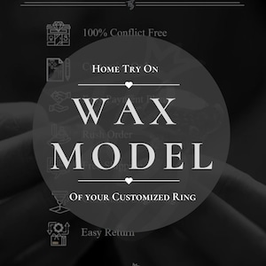 Home Try-On Wax Model for Any of our Engagement Rings, Wedding Bands, Ring Guards & Custom Designs Made to Order Size | Customized Jewelry